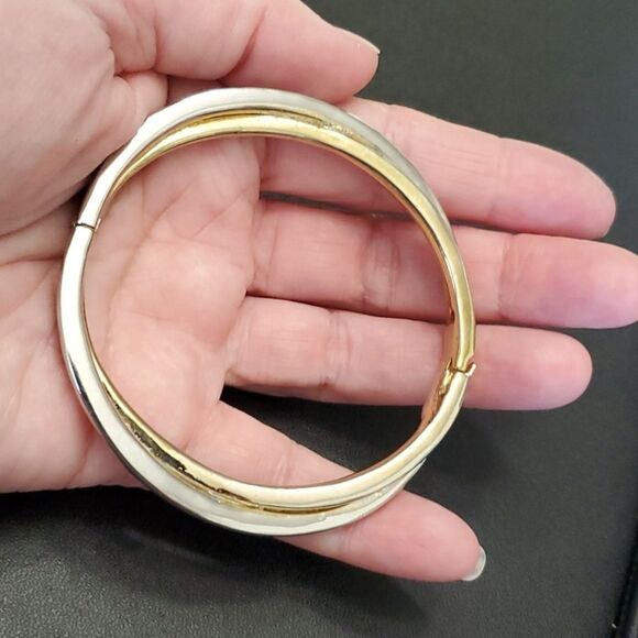 **Final Sale** Gold tone and silver tone bracelet - Picture 10 of 10